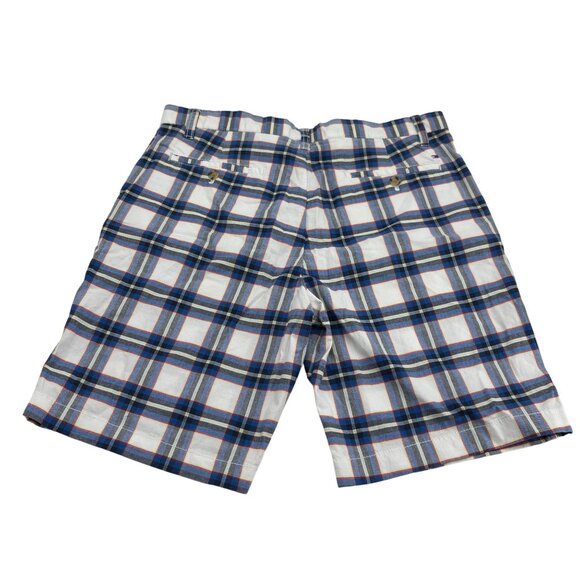 Tommy Hilfiger TH Flex Mens Plaid Shorts 33 Waist 9" Inseam Cotton Blend - Picture 6 of 6